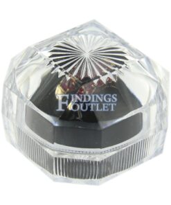 Clear Acrylic Crystal Diamond Cut Ring Box Display Jewelry Gift Box Closed