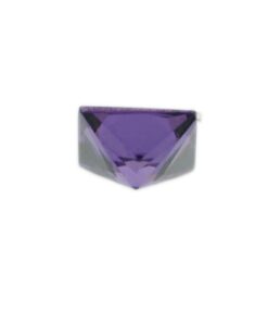 Loose Princess Cut Amethyst CZ Gemstone Cubic Zirconia February Birthstone Back