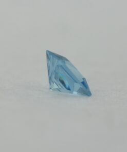 Loose Princess Cut Aquamarine CZ Gemstone Cubic Zirconia March Birthstone Side