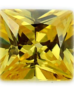 Loose Princess Cut Citrine CZ Gemstone Cubic Zirconia November Birthstone