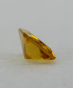 Loose Emerald Cut Citrine CZ Gemstone Cubic Zirconia November Birthstone Back