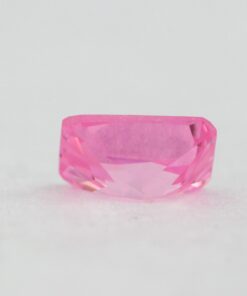 Loose Emerald Cut Pink CZ Gemstone Cubic Zirconia October Birthstone Back 7