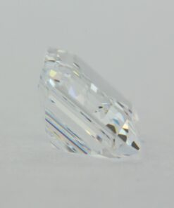 Loose Step Emerald Cut White CZ Gemstone Cubic Zirconia April Birthstone Back