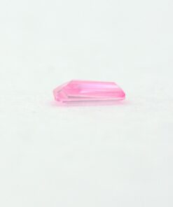 Loose Tapered Baguette Pink CZ Gemstone Cubic Zirconia October Birthstone Down