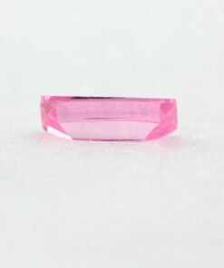 Loose Straight Baguette Pink CZ Gemstone Cubic Zirconia October Birthstone Back