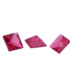 Loose Princess Cut Ruby CZ Gemstone Cubic Zirconia July Birthstone Group 3