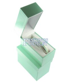 Teal Blue Leather Bracelet Bangle Watch Box Display Jewelry Gift Box Outer