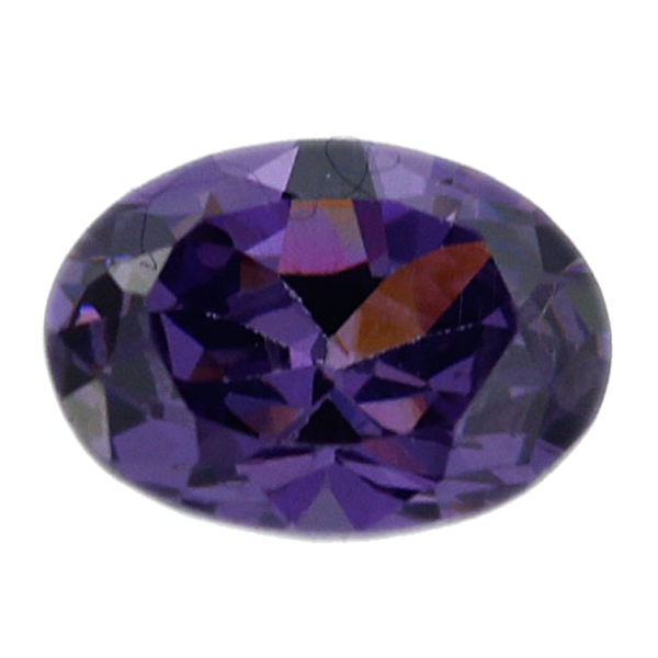 Loose Oval Cut Amethyst CZ Gemstone Cubic Zirconia February Birthstone