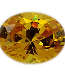 Loose Oval Cut Citrine CZ Gemstone Cubic Zirconia November Birthstone