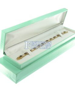 Teal Blue Leather Bracelet Box Display Jewelry Gift Box Outer