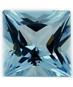 Loose Princess Cut Aquamarine CZ Gemstone Cubic Zirconia March Birthstone