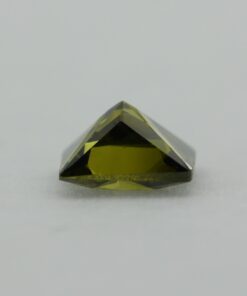 Loose Princess Cut Peridot CZ Gemstone Cubic Zirconia August Birthstone Down