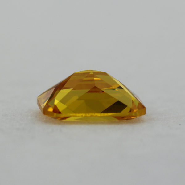 Loose Emerald Cut Citrine CZ Gemstone Cubic Zirconia November Birthstone Down