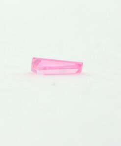 Loose Tapered Baguette Pink CZ Gemstone Cubic Zirconia October Birthstone Back