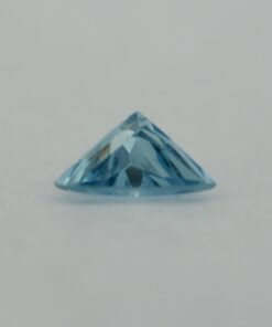 Loose Triangle Cut Aquamarine CZ Gemstone Cubic Zirconia March Birthstone Down