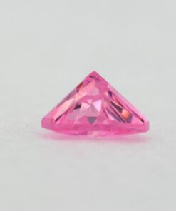 Loose Triangle Cut Pink CZ Gemstone Cubic Zirconia October Birthstone Down