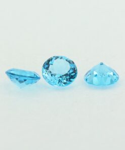 Loose Round Cut Genuine Natural Blue Topaz Gemstone Semi Precious November Birthstone Group