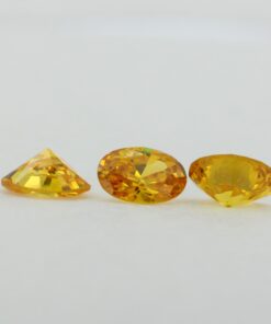 Loose Oval Cut Citrine CZ Gemstone Cubic Zirconia November Birthstone Group