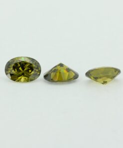 Loose Oval Cut Peridot CZ Gemstone Cubic Zirconia August Birthstone Group