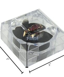 Clear Acrylic Crystal Ring Box Display Jewelry Gift Box Dimensions