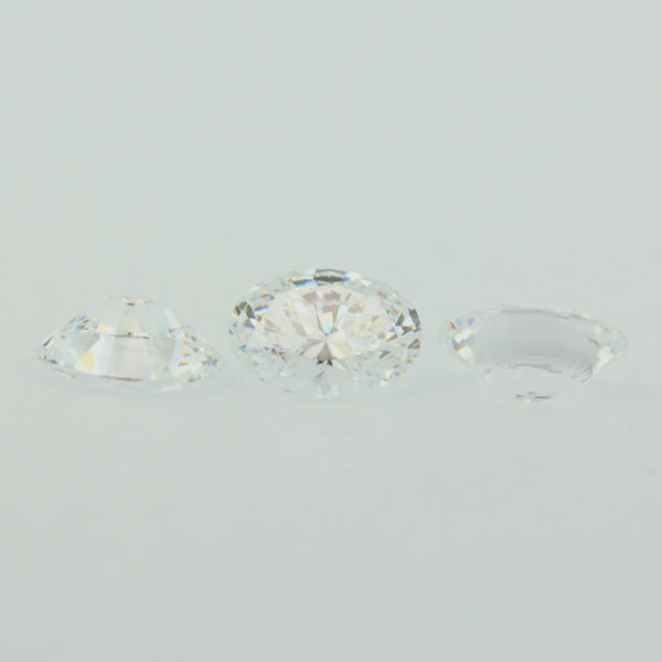 Loose Oval Cut White CZ Gemstone Cubic Zirconia April Birthstone Group