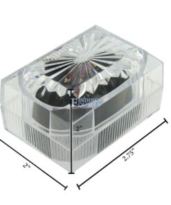 Clear Acrylic Crystal Double Ring Box Display Jewelry Gift Box Dimensions