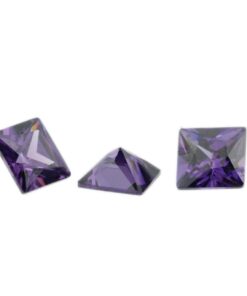 Loose Princess Cut Amethyst CZ Gemstone Cubic Zirconia February Birthstone Group