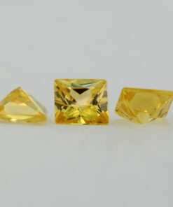 Loose Princess Cut Citrine CZ Gemstone Cubic Zirconia November Birthstone Group