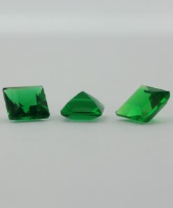 Loose Princess Cut Emerald CZ Gemstone Cubic Zirconia May Birthstone Group