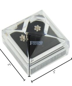 Clear Acrylic Crystal Earring Box Display Jewelry Gift Box Dimensions