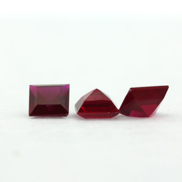 Loose Princess Cut Garnet CZ Gemstone Cubic Zirconia January Birthstone Group