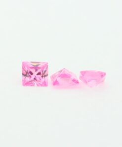 Loose Princess Cut Pink CZ Gemstone Cubic Zirconia October Birthstone Group