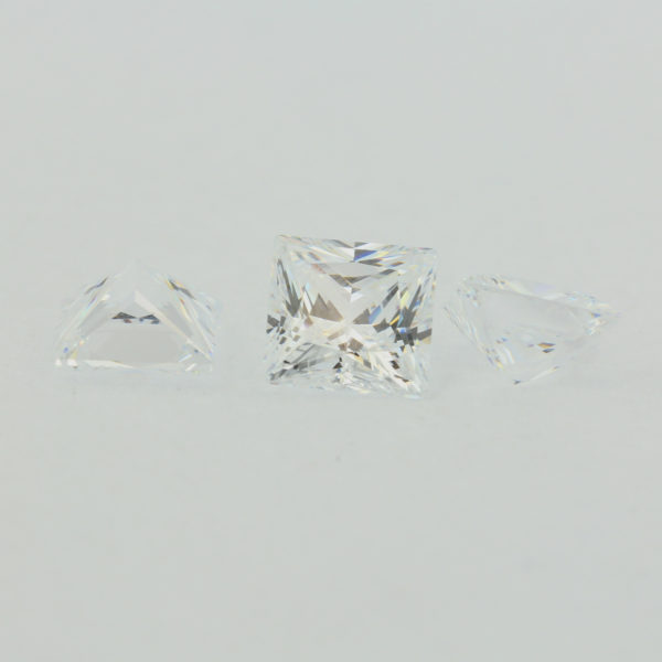 Loose Princess Cut White CZ Gemstone Cubic Zirconia April Birthstone Group