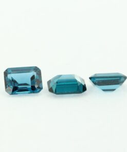 Loose Emerald Cut Blue Zircon CZ Gemstone Cubic Zirconia December Birthstone Group