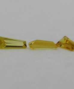 Loose Tapered Baguette Citrine CZ Gemstone Cubic Zirconia November Birthstone Group