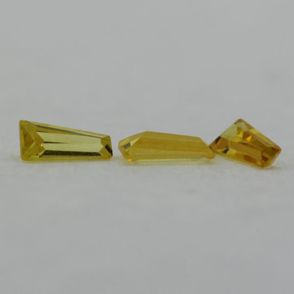 Loose Tapered Baguette Citrine CZ Gemstone Cubic Zirconia November Birthstone Group