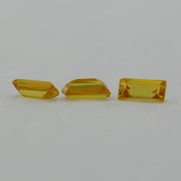 Loose Straight Baguette Citrine CZ Gemstone Cubic Zirconia November Birthstone Group