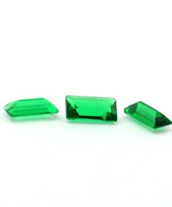 Loose Straight Baguette Emerald CZ Gemstone Cubic Zirconia May Birthstone Group