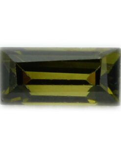 Loose Straight Baguette Peridot CZ Gemstone Cubic Zirconia August Birthstone