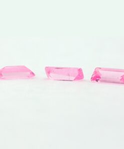 Loose Straight Baguette Pink CZ Gemstone Cubic Zirconia October Birthstone Group