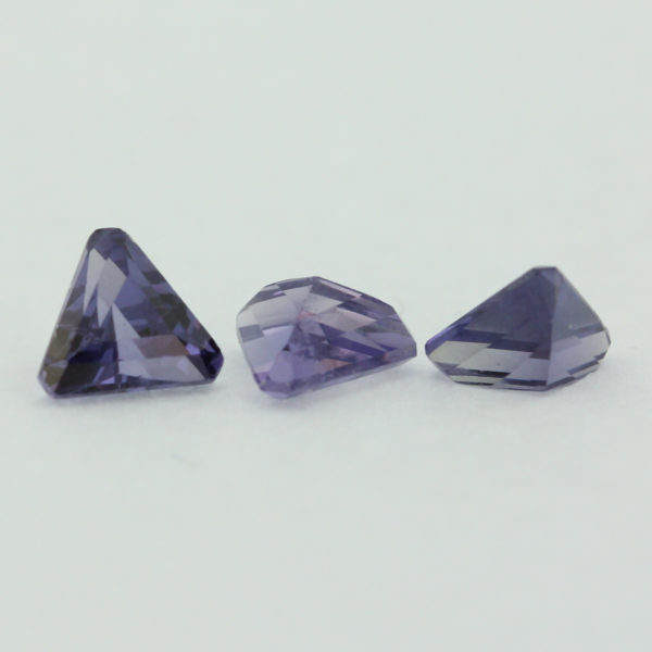 Loose Triangle Cut Alexandrite CZ Gemstone Cubic Zirconia June Birthstone Group