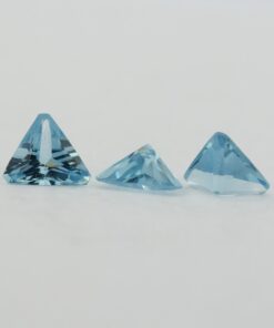 Loose Triangle Cut Aquamarine CZ Gemstone Cubic Zirconia March Birthstone Group