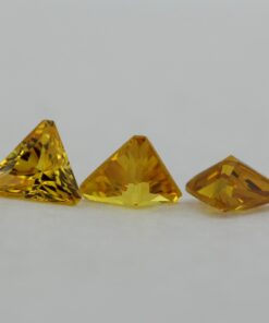 Loose Triangle Cut Citrine CZ Gemstone Cubic Zirconia November Birthstone Group