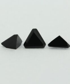 Loose Triangle Cut Black Onyx CZ Gemstone Cubic Zirconia Group