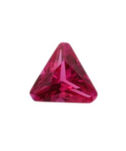 Loose Triangle Cut Ruby CZ Gemstone Cubic Zirconia July Birthstone Front 4