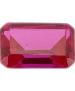 Loose Emerald Cut Ruby CZ Gemstone Cubic Zirconia July Birthstone