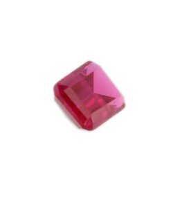 Loose Emerald Cut Ruby CZ Gemstone Cubic Zirconia July Birthstone Side Sm