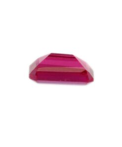 Loose Emerald Cut Ruby CZ Gemstone Cubic Zirconia July Birthstone Down Sm