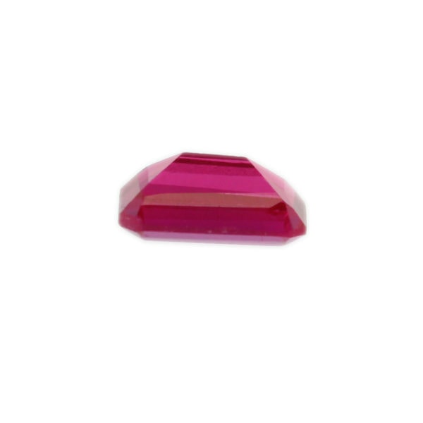 Loose Emerald Cut Ruby CZ Gemstone Cubic Zirconia July Birthstone Down Sm