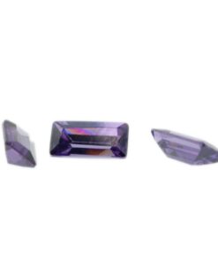 Loose Straight Baguette Amethyst CZ Gemstone Cubic Zirconia February Birthstone Group